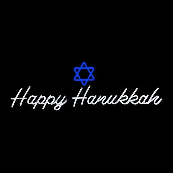 Brightening Up With Hanukkah Neon Sign | Festival of Lights