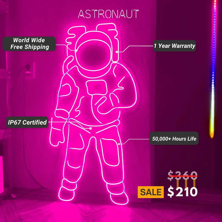 Astronaut Neon Sign: Galactic Illumination - from manhattonneons.com.