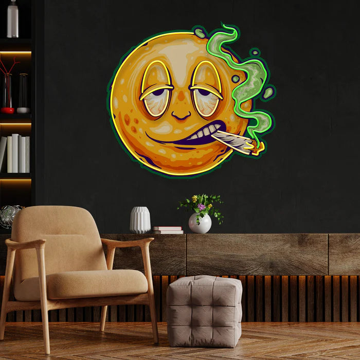 Featuring a funny smiley face UV art led neon sign light up your space - manhattanneons.com