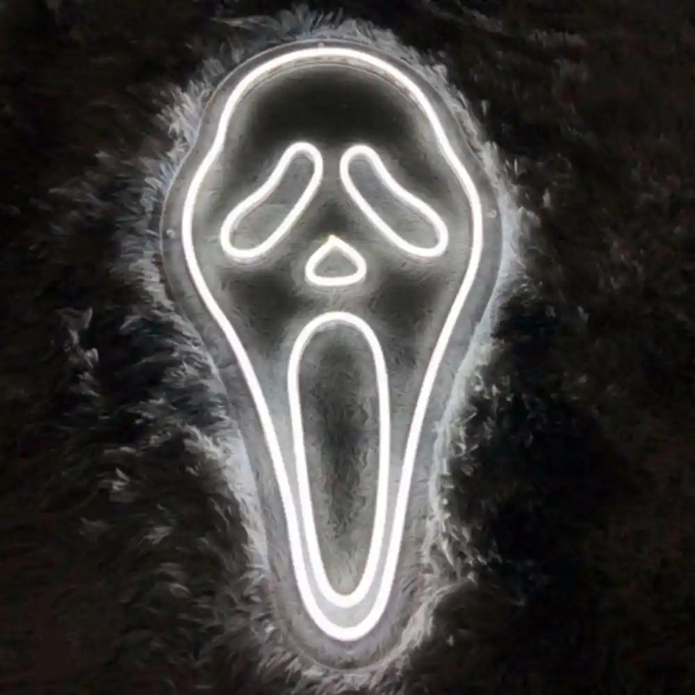 Ghost Face Mask Halloween LED Neon Sign by manhattanneons.com - Transform your space with Halloween LED Neon Sign