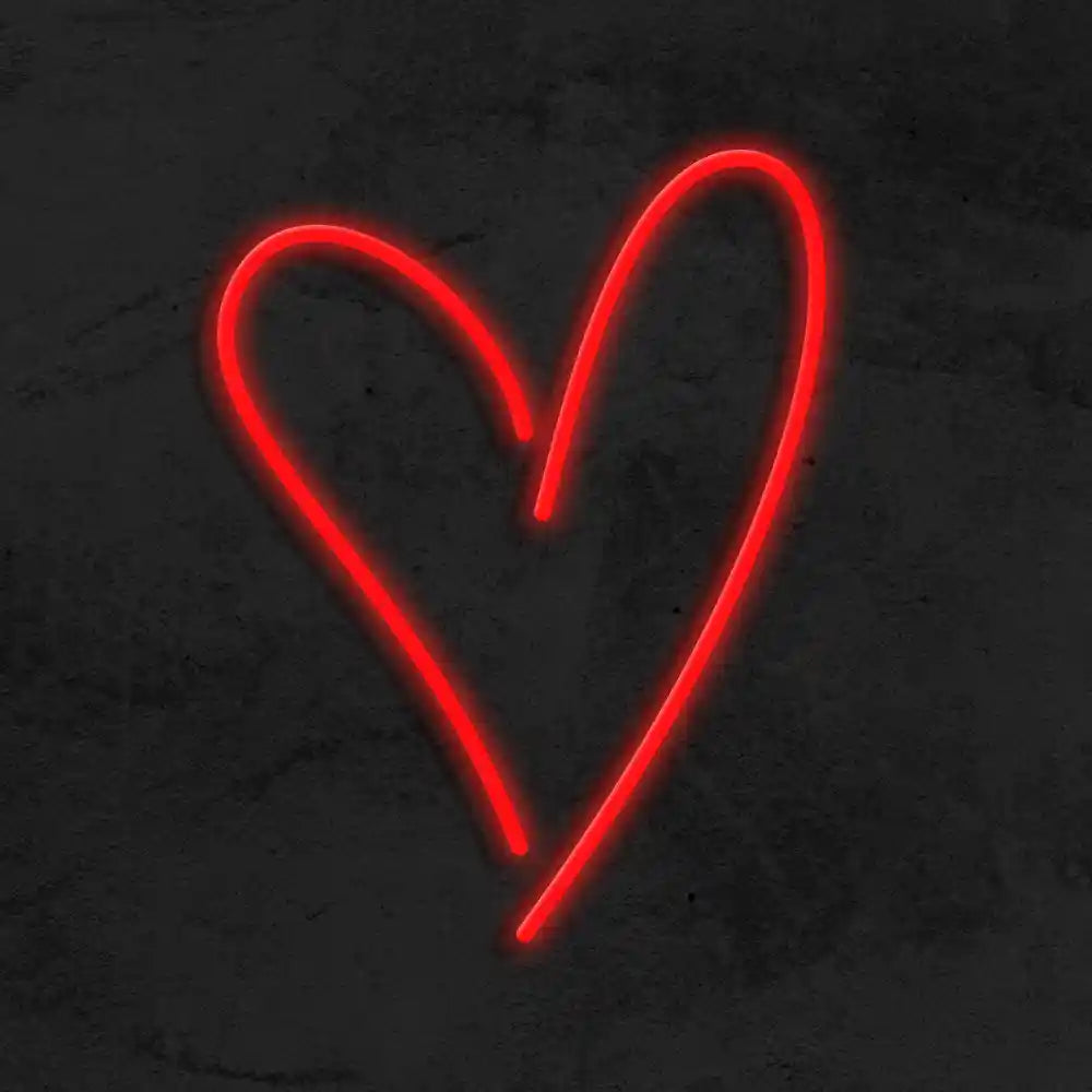 Heart Neon LED Sign, a glowing symbol of love and joy for weddings - from manhattonneons.com.