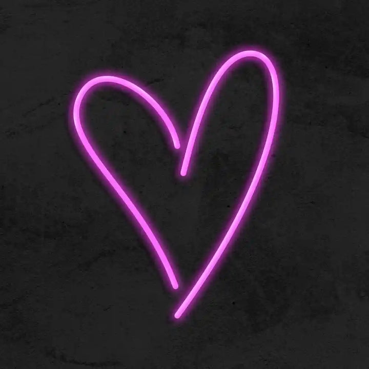 Heart Neon LED Sign, a glowing symbol of love and joy for weddings - from manhattonneons.com.