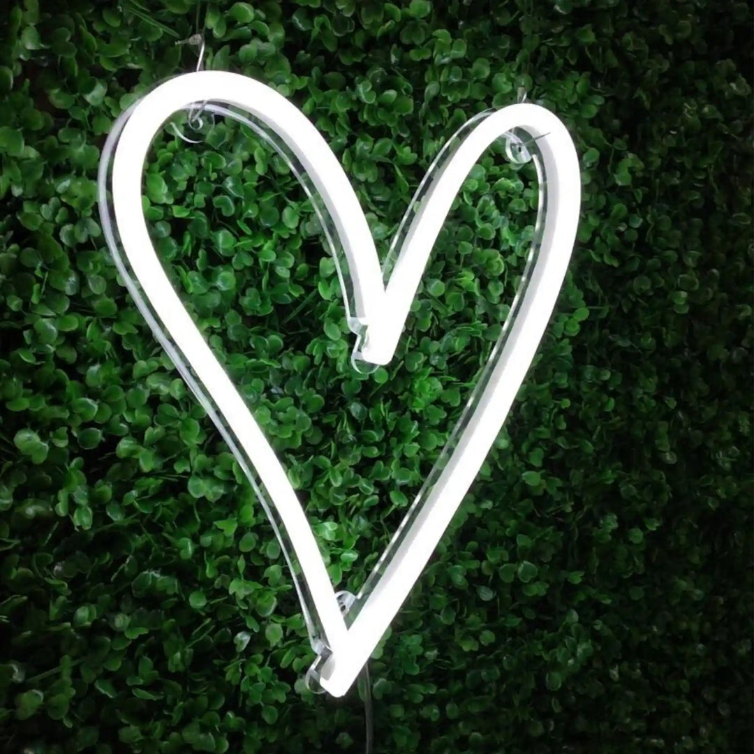 Heart Neon LED Sign, a glowing symbol of love and joy for weddings - from manhattonneons.com.