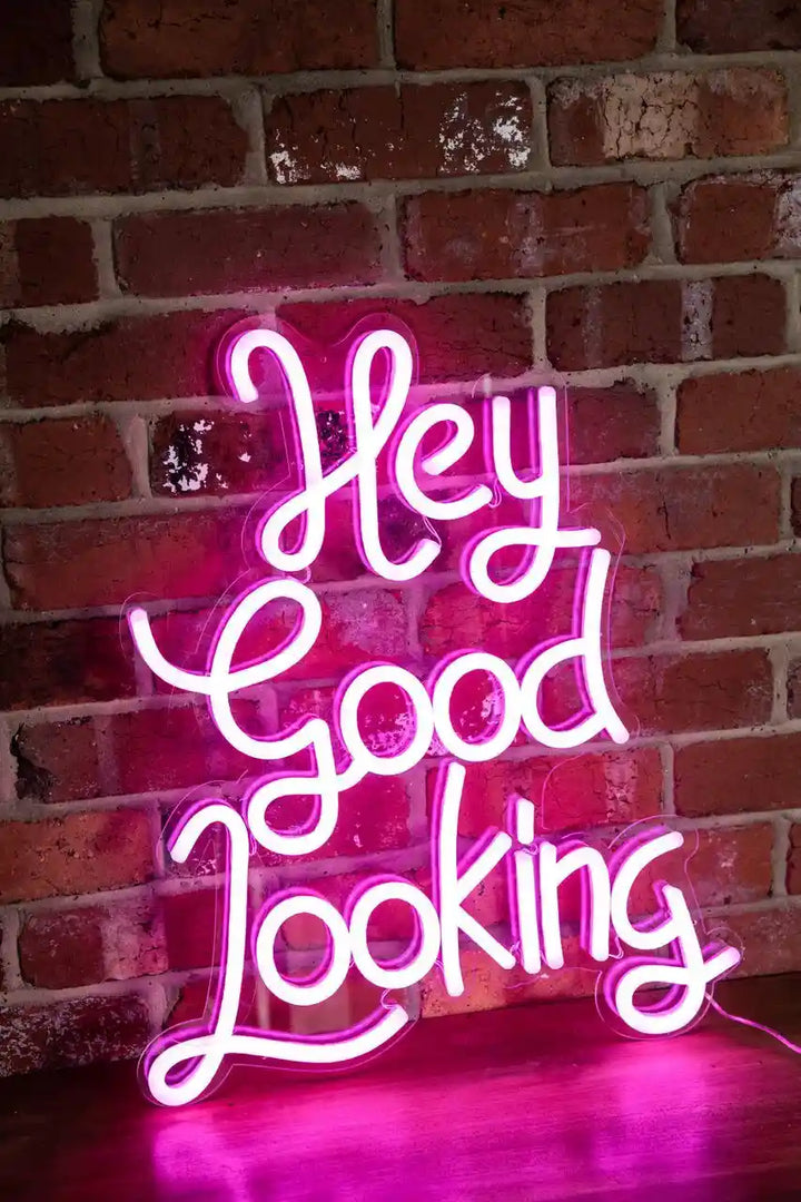 Hey Good Looking, Trendy Neon Sign - Radiate Style and Confidence, ManhattanNeons