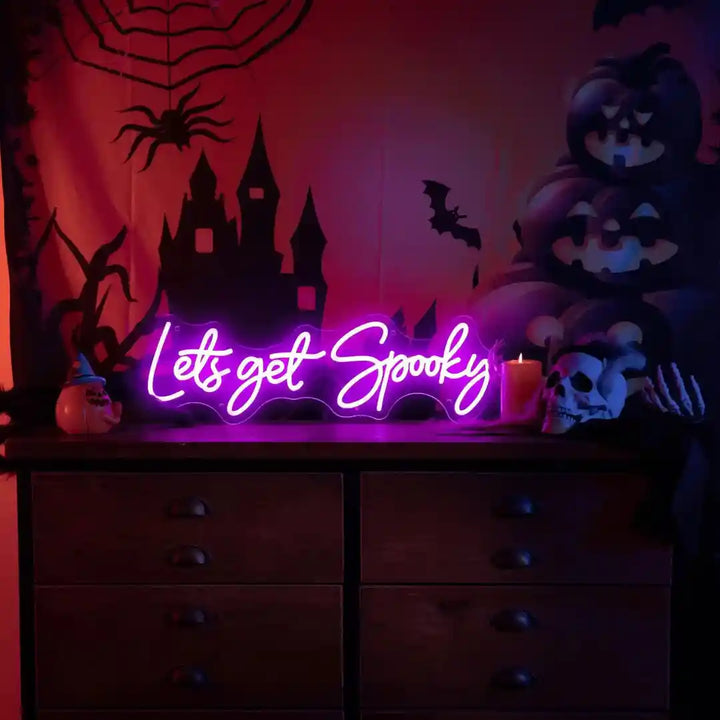 Lets Get Spooky Halloween LED Neon Sign by manhattanneons.com - Transform your space with Halloween LED Neon Sign