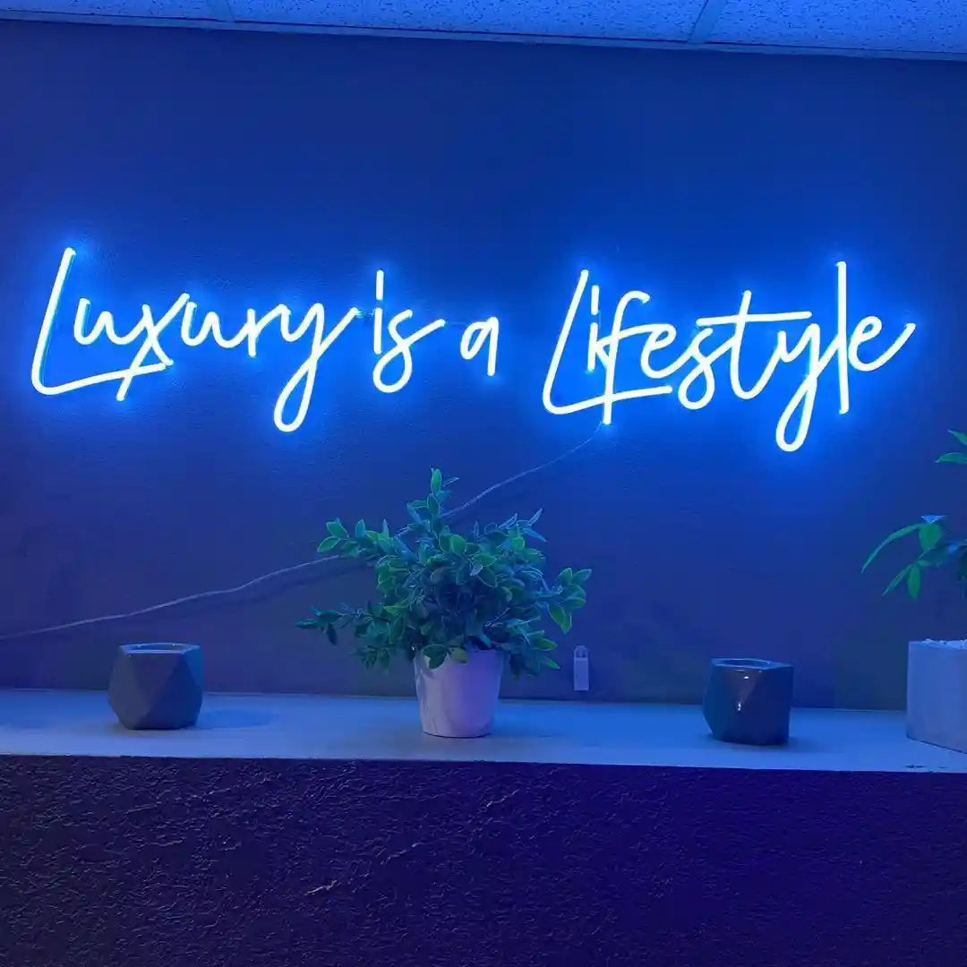Luxury Is A Life Style Trendy Neon Sign - ManhattanNeons, illuminating your space with style and sophistication.