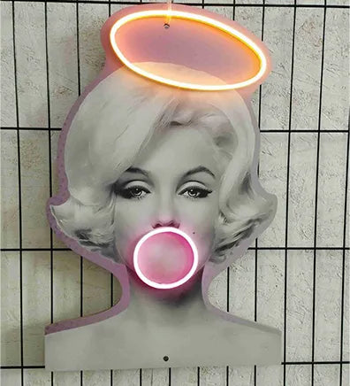 Marilyn Monroe UV Art Led Neon sign - Captivating Neon Glow for Your Space | manhattanneons.com