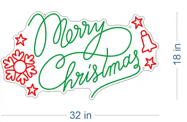 Merry Christmas Neon Sign | Totally Sleighed it - from manhattonneons.com.