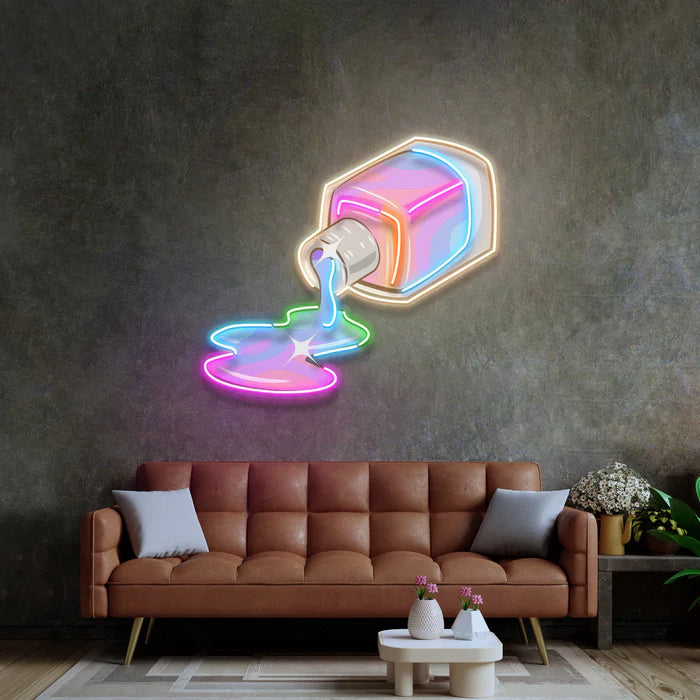 Nail Polish Spilling UV Art Led Neon sign Light - Brighten up your space! manhattanneons.com