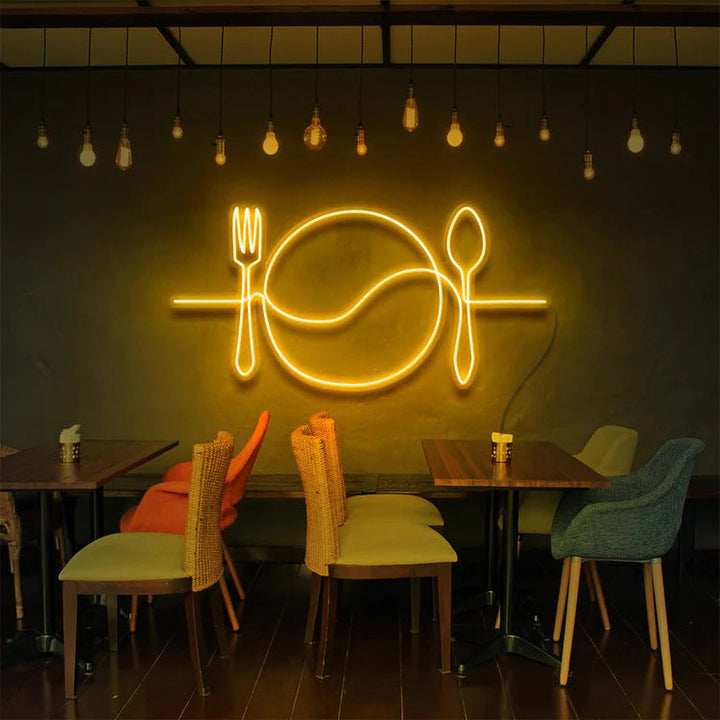 Trendy Neon Sign for Dining Area - Illuminate Your Meals with Style - ManhattanNeons