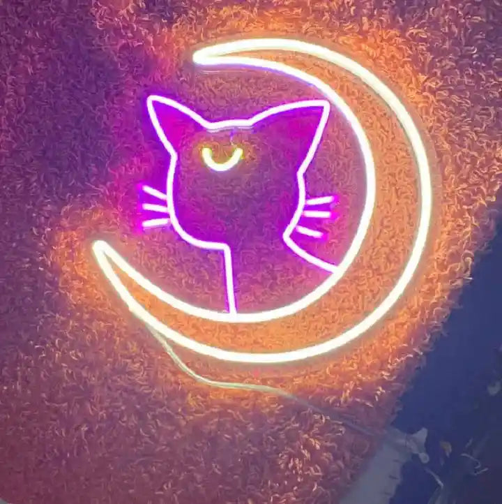 Sailor Moon Cat Luna Trendy Neon Sign, a whimsical addition to your space - from manhattonneons.com.