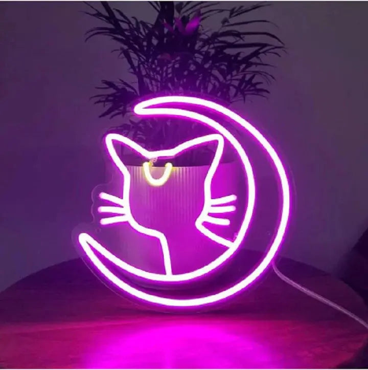 Sailor Moon Cat Luna Trendy Neon Sign, a whimsical addition to your space - from manhattonneons.com.