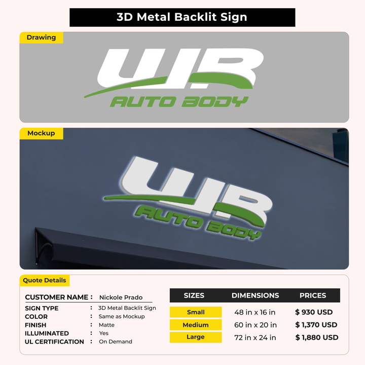 Custom Signs for Nickole Prado