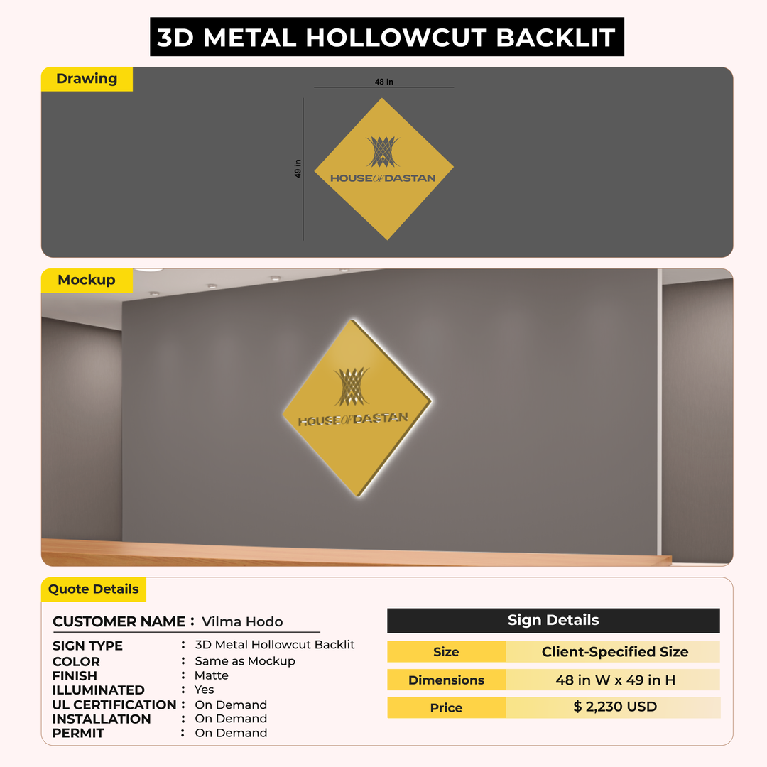 Business signage for Vilma Hodo