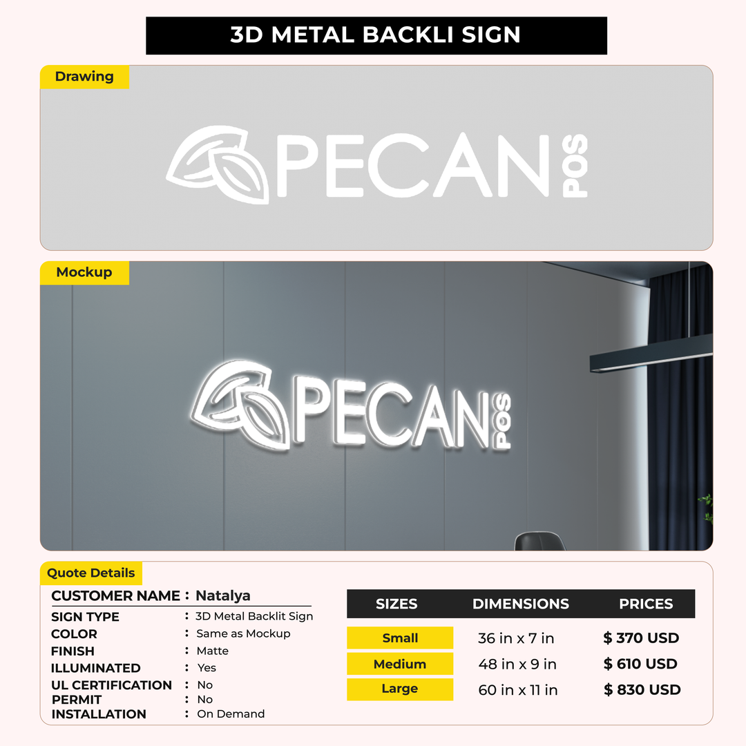 3d metal backlit for Natalya