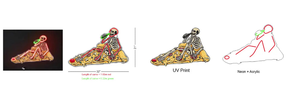 Skull Drunk UV Light | Neon Artwork & Quick Installation ManhattanNeons