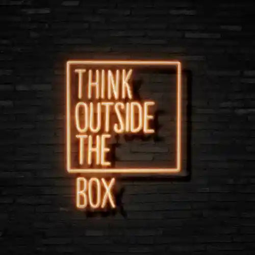 Think Outside the Box Neon Sign - Unique Neon Creations - from manhattonneons.com.