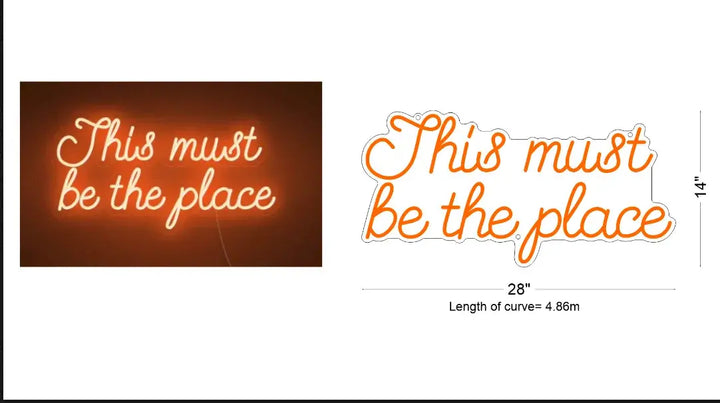 This Must Be The Place Party Neon Sign - ManhattanNeons, illuminating your space with style and charm.