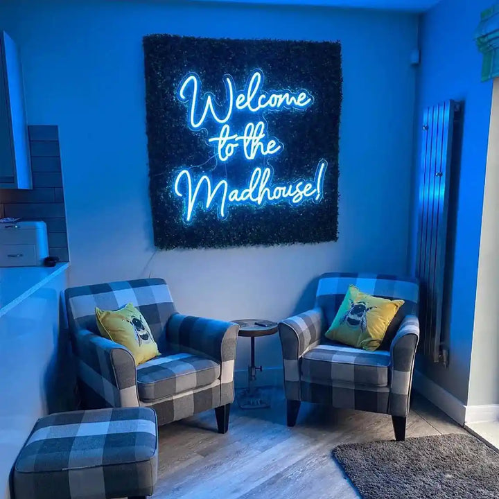 Welcome to the Madhouse Neon Sign - Unique Neon Art - from manhattonneons.com.