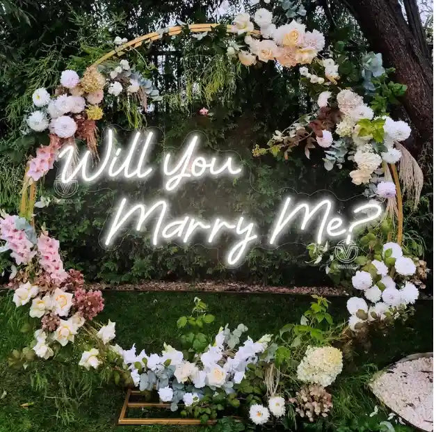 Will You Marry Me Neon Sign - Enchanting Proposal Light - from manhattonneons.com.