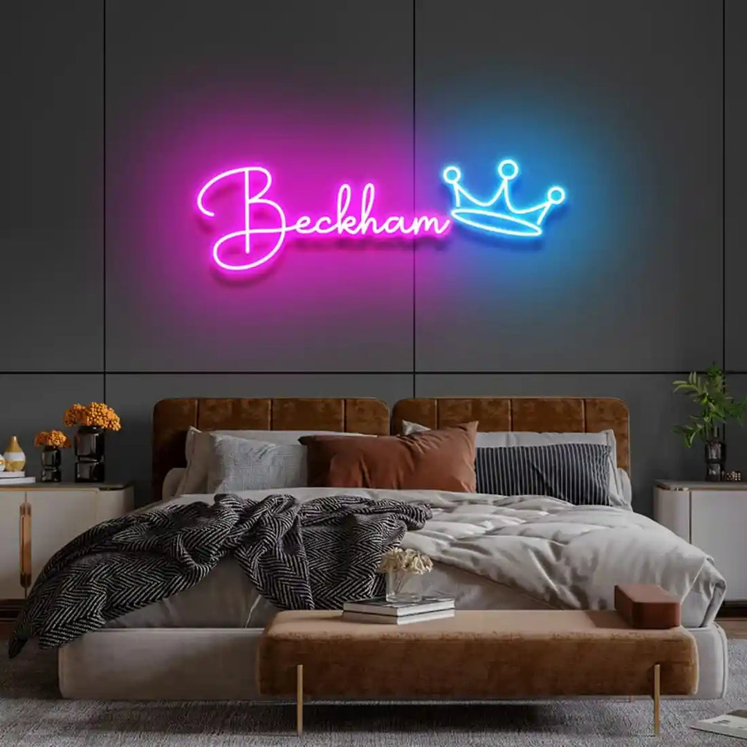 Beckham Name Neon Sign - Illuminate Your Space with Style - from manhattonneons.com.