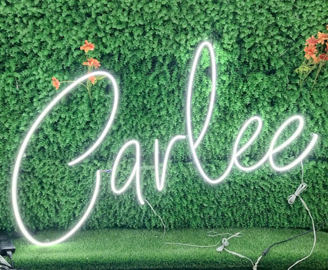 Carlee Wedding Neon Sign - A captivating and stylish addition to your wedding decor, exuding elegance and charm - from manhattonneons.com