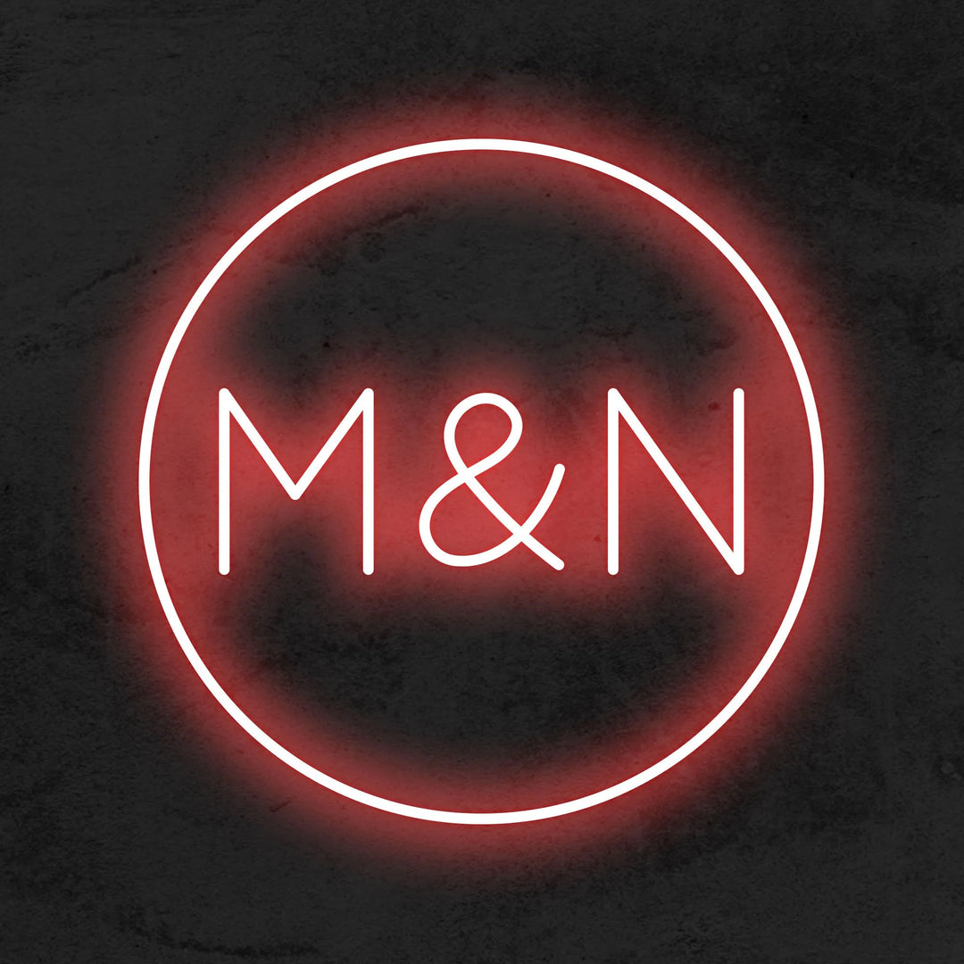 Custom Circles Wedding Neon Sign - A unique and personalized neon sign featuring captivating circles, perfect for adding a touch of style to your wedding decor - from manhattonneons.com