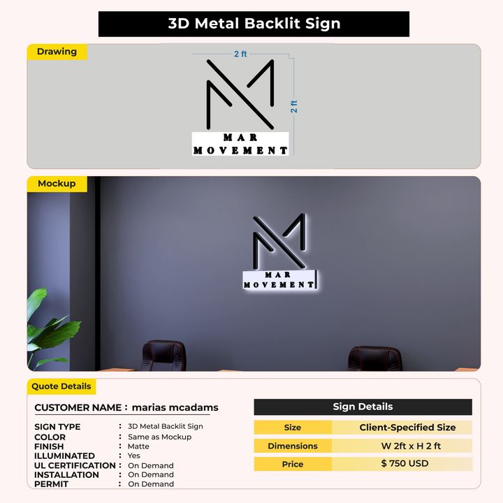 Custom Signs for marias mcadams