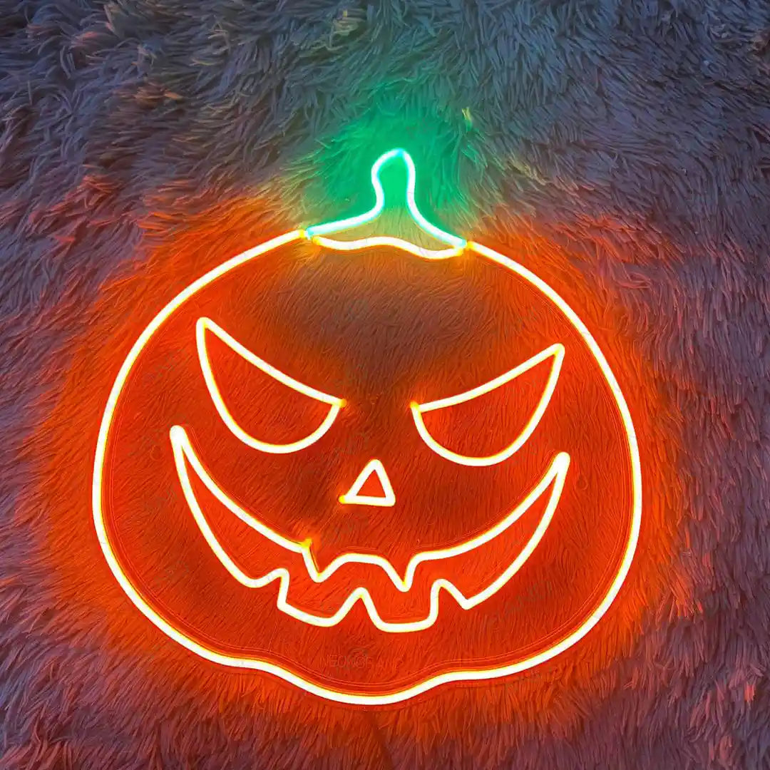 Pumpkin Halloween LED Neon Sign by manhattanneons.com - Transform your space with Halloween LED Neon Sign