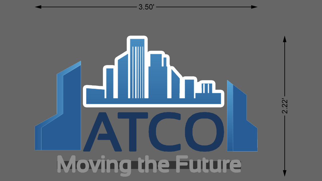 3D UV Metal Backlit+Raceway Sign For ATCO MOVING THE FUTURE