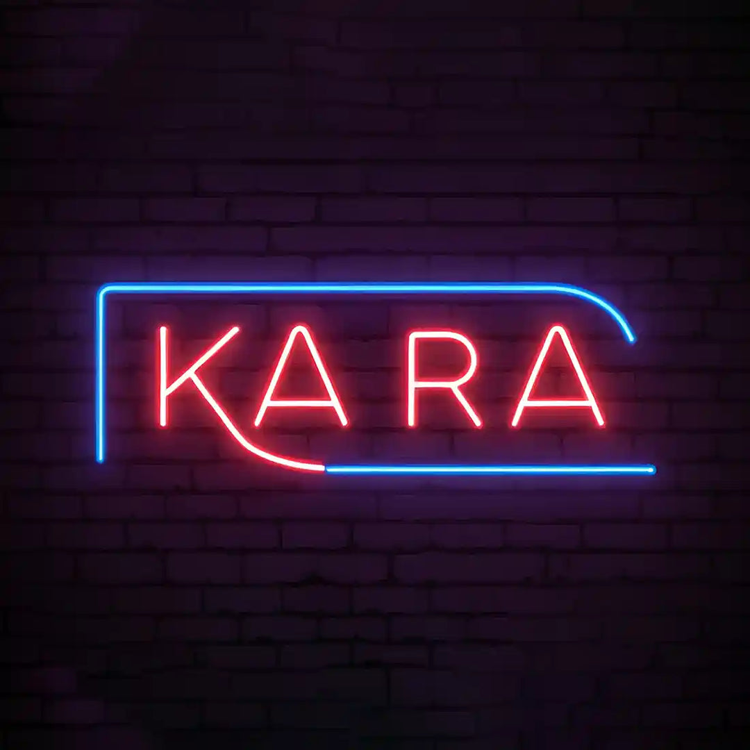 Captivating Kara Name Neon Sign, adding a personalized glow to your space - from manhattonneons.com.