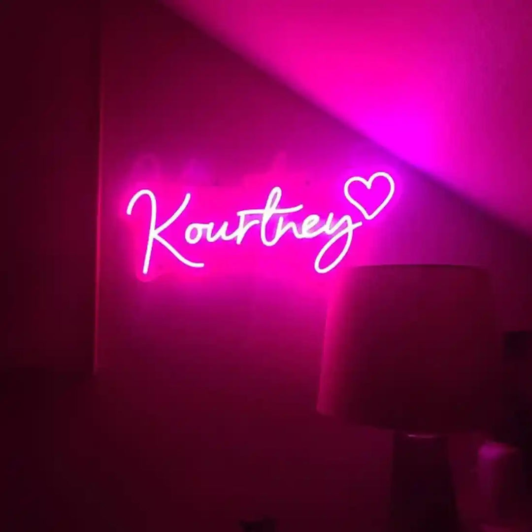 Kourtney Name Neon Sign, a luminous tribute to your unique style - from manhattonneons.com.