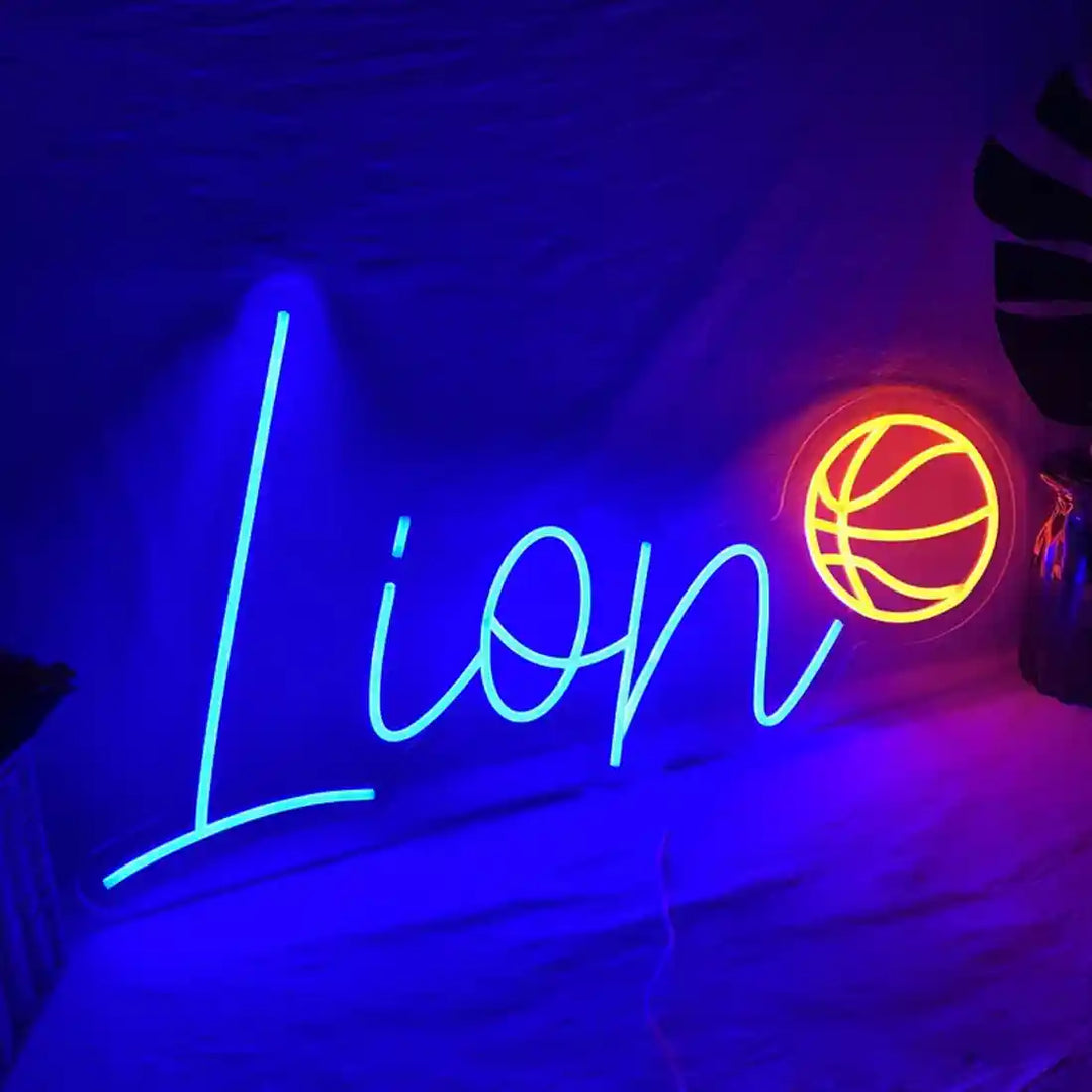 Lion Name Neon Sign, roaring with personalized pride - from manhattonneons.com.