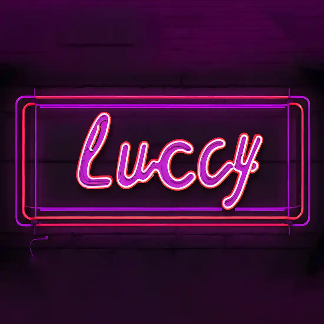 Lucy Name Neon Sign, shining bright with personalized flair - from manhattonneons.com.