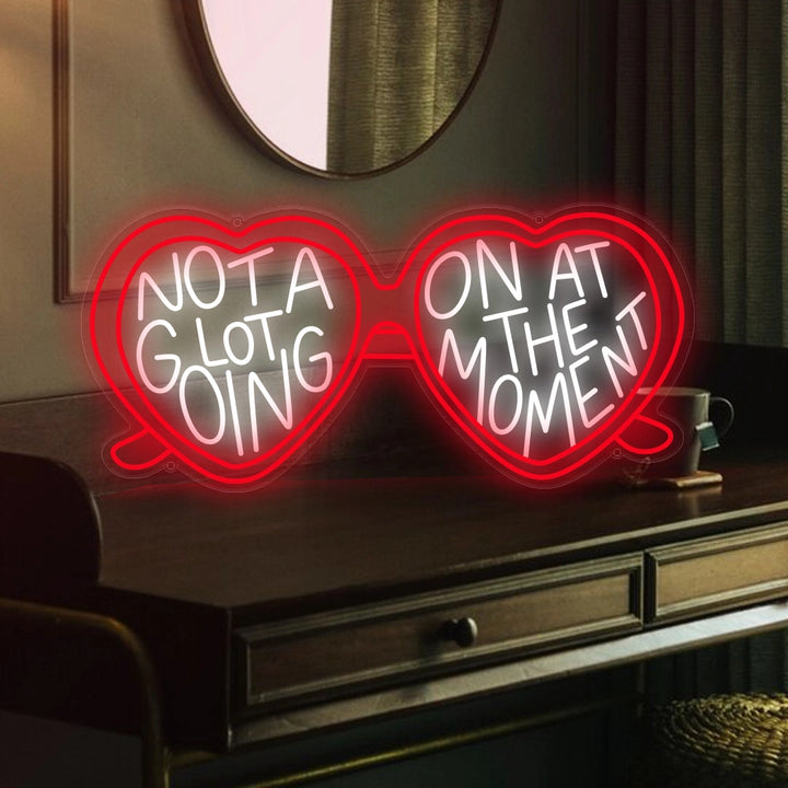 Heart-Shaped Serenity - Taylor Swift's 'Not a Lot Going On at the Moment' Neon Charm - ManhattanNeons