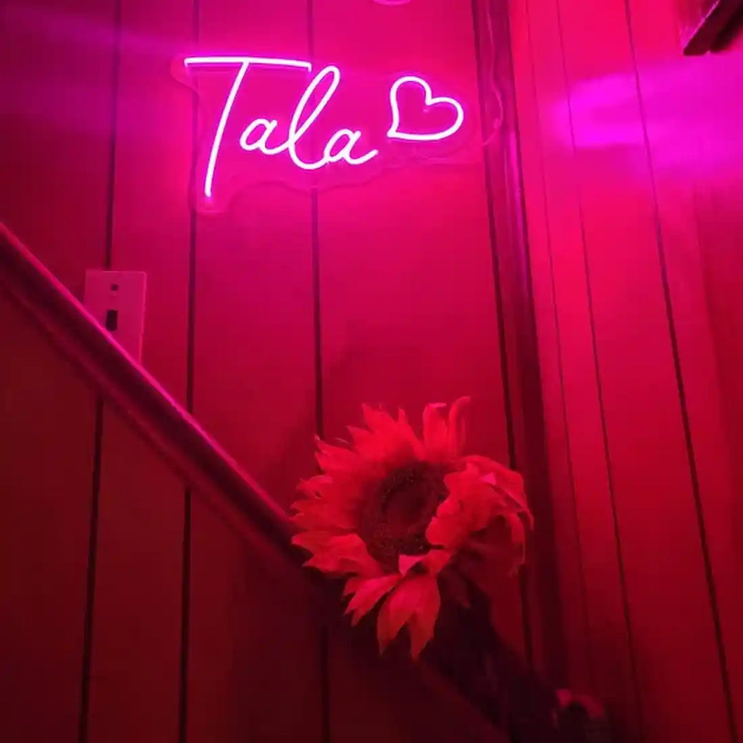 Tala Name Neon Sign, lighting up your space with personalized style - from manhattonneons.com.