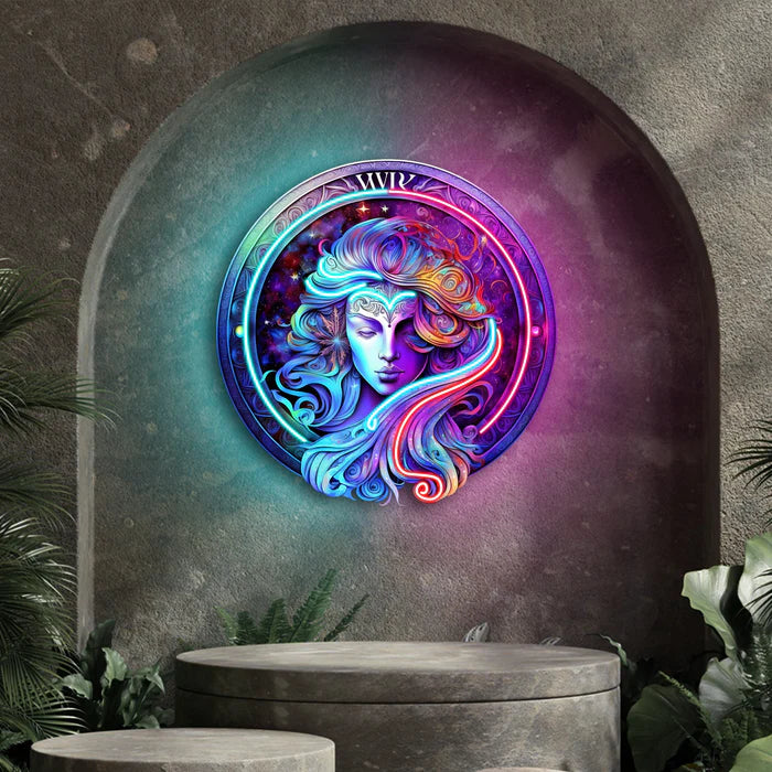 Virgo Zodiac Horoscope UV Art Led Neon sign - Illuminate Your Space | manhattanneons.com