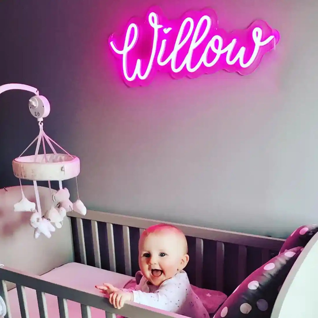 Willow Name Neon Sign, adding a touch of nature's elegance to your space - from manhattonneons.com.