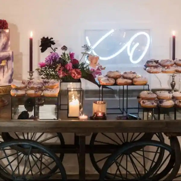 Xo Wedding Neon Sign - Romantic glowing X and O symbols for wedding decor - from manhattonneons.com